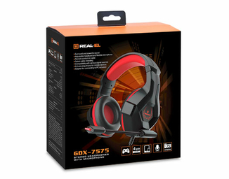 Навушники REAL-EL GDX-7575 ігрові з мікрофоном 4pin + PC, фото №3