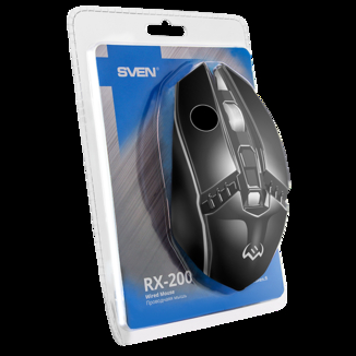 Мишка SVEN RX-200 USB чорна з підсвічуванням, numer zdjęcia 3