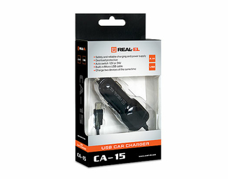 Зарядний пристрій REAL-EL CA-15 USB автомобільний, numer zdjęcia 3