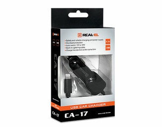 Зарядний пристрій REAL-EL CA-17 USB автомобільний, фото №3