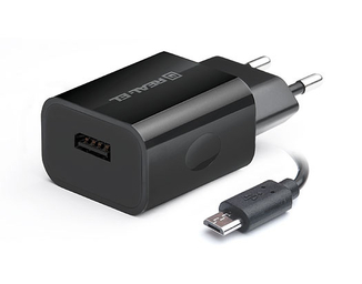 Зарядний пристрій REAL-EL CH-215 USB (Micro USB кабель + USB), photo number 2