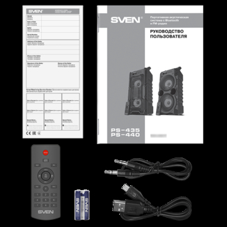 Колонка SVEN PS-435 Black (20W, TWS, Bluetooth, FM, USB, microSD, LED-display, RC, 2x2000mA*h), photo number 4