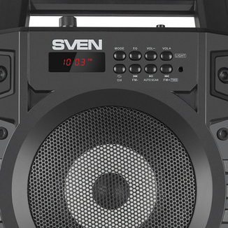 Колонка SVEN PS-440 Black (20W, TWS, Bluetooth, FM, USB, microSD, LED-display, RC, 2x2000mA*h), numer zdjęcia 5