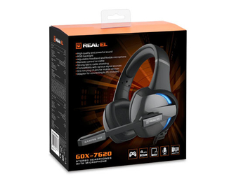 Навушники REAL-EL GDX-7620 ігрові з мікрофоном 4pin + PC, numer zdjęcia 10