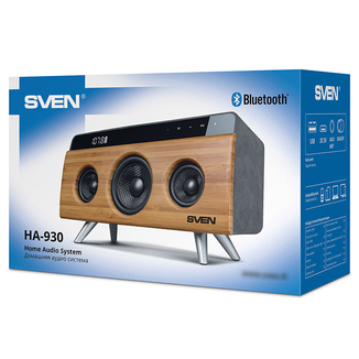 Домашняя аудио система SVEN HA-930 бамбук (30 Вт, Bluetooth, FM, USB, LED-дисплей, 2x2200мА*ч), numer zdjęcia 4