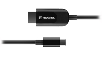 Кабель REAL-EL CHD-180 Type C- HDMI 4K 60Hz чорний, фото №8