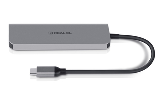 Type C  багатопортовий адаптер REAL-EL CQ-700 (4 USB 3.0 + HDMI + Type C), фото №8