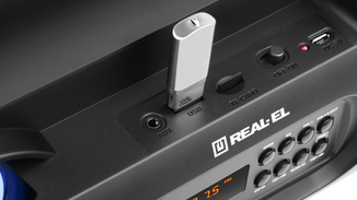 Колонка REAL-EL X-710 Black (bluetooth, подсветка, TWS, USB, Micro SD), фото №7