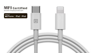 Кабель REAL-EL MFI PD USB type C - Lightning TPE 1m бiлий, photo number 2