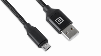 Кабель REAL-EL Premium USB A - Micro USB Fabric 2m чорний, фото №5