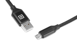 Кабель REAL-EL Premium USB A - Micro USB Fabric 2m чорний, фото №6