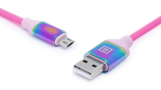 Кабель REAL-EL Premium USB A - Micro USB Rainbow 1m, photo number 8