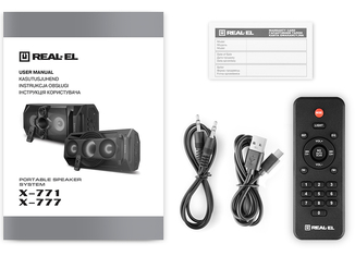 Колонка REAL-EL X-777 Black (65Вт,Bluetooth,USB,microSD,AUX,8800mA), фото №5