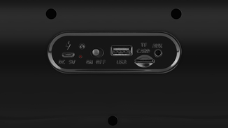 Колонка REAL-EL X-713 Black (12Вт,Bluetooth, FM, USB,microSD,AUX,1800mA), фото №4