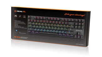 Клавіатура REAL-EL M 05 grey ігрова механічна з підсвічуванням, numer zdjęcia 11