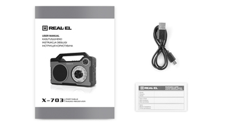 Портативний радіоприймач REAL-EL X-703 black, photo number 4