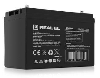 Акумуляторна батарея REAL-EL RT-100 (12V 100Ah), numer zdjęcia 2