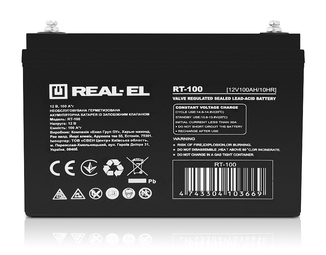 Акумуляторна батарея REAL-EL RT-100 (12V 100Ah), numer zdjęcia 6