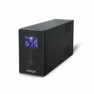 Джерело безперебійного живлення EnerGenie EG-UPS-031, LCD дисплей, USB порт, 650VA, серія Pro, чорний колір, фото №2