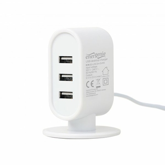 Зарядний пристрій Energenie EG-U3C3A-01-MX настільний білий  3 USB, 3.1 A, фото №2