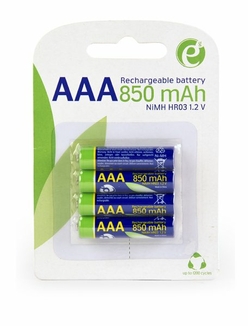 Акумулятори EnerGenie EG-BA-AAA8R4-01 Ni-MH HR03/AAA 850мАч (4 шт.), блістер, фото №4