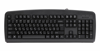 Клавіатура A4 KB-720 , USB, чорна, 107 key, w - Ukr. keys, ergonomic, фото №2