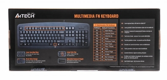 Клавіатура A4 KB-720 , USB, чорна, 107 key, w - Ukr. keys, ergonomic, фото №5