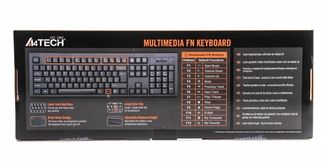Клавіатура A4-KM-720-USB, чорна, Rus + Ukr, ergonomic, фото №5