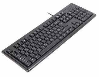Клавіатура A4-Tech KR-83 USB, чорна, 104клав, Великий Enter Comfort Rounded Edge keyboard X-slim, фото №3