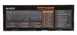 Клавіатура A4-Tech KR-83 USB, чорна, 104клав, Великий Enter Comfort Rounded Edge keyboard X-slim, фото №5
