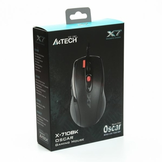 Миша A4Tech X710BK USB, iгрова , чорна, фото №7