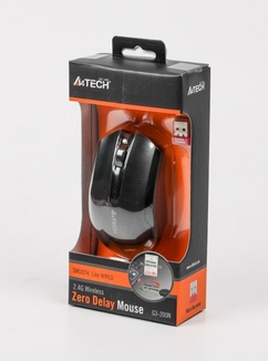 Миша A4-G3-200 N USB V-Track  , бездротова, 1000dpi, чорна, numer zdjęcia 5