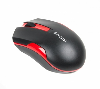 Миша A4Tech G3-200 N USB V-Track  , бездротова, 1000dpi, чорна+ червоний, фото №4