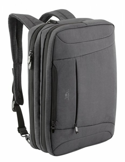 Сумка-рюкзак RivaCase 8290 для ноутбука 16 дюймів, попільно-чорна, photo number 3