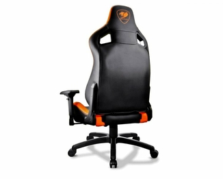 Крісло ігрове ARMOR S, дихаюча екошкіра, сталевий каркас, чорний+помаранчевий, photo number 6