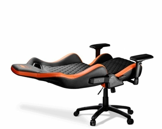 Крісло ігрове ARMOR S, дихаюча екошкіра, сталевий каркас, чорний+помаранчевий, фото №7