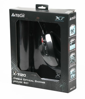 Комплект мыша A4Tech X-710BK+ килимок X7-200MP, фото №6
