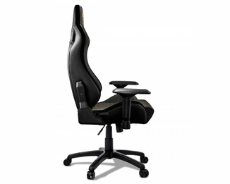 Крісло ігрове ARMOR S Royal, дихаюча екошкіра, сталевий каркас, текстура замші, чорний, photo number 5
