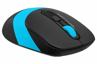 Миша бездротова A4Tech Fstyler FG10 (Blue),  USB, колір чорний+блакитний, фото №3