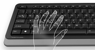 Клавіатура A4Tech Fstyler FK10 (Grey) , USB, чорний+ сірий, photo number 11
