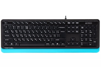 Клавіатура A4Tech Fstyler FK10 (Blue) , USB, чорний+ блакитний, numer zdjęcia 2