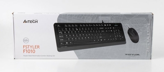A4Tech Fstyler F1010, комплект дротовий клавіатура з мишою, USB, чорний+сірий колір, фото №11