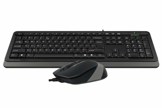 A4Tech Fstyler F1010, комплект дротовий клавіатура з мишою, USB, чорний+сірий колір, фото №3