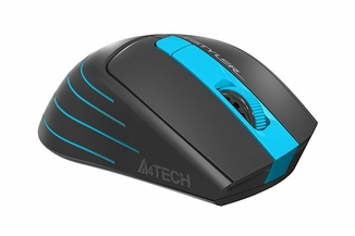 Миша бездротова A4Tech Fstyler FG30 (Blue),  USB, колір чорний+блакитний, фото №4