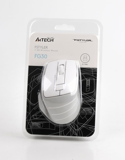 Миша бездротова A4Tech Fstyler FG30 (Grey+White),  USB, колір білий+сірий, фото №6