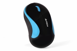 Миша A4 G3-270N USB V-Track  , бездротова, 1000dpi, чорний + блакитний, фото №4