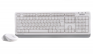 Комплект клавіатура+миша A4Tech FG1010 (White) Fstyler,  бездротовий, USB, білий+сірий, фото №3