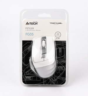 Миша бездротова A4Tech Fstyler FG35,  USB, колір сріблястий + білий, numer zdjęcia 6