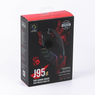 Миша ігрова A4Tech J95s Bloody, чорна, RGB підсвічування, фото №9