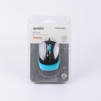 Миша A4Tech Fstyler FM10S (Blue), безшумна, USB, колір чорний+блакитний, фото №9